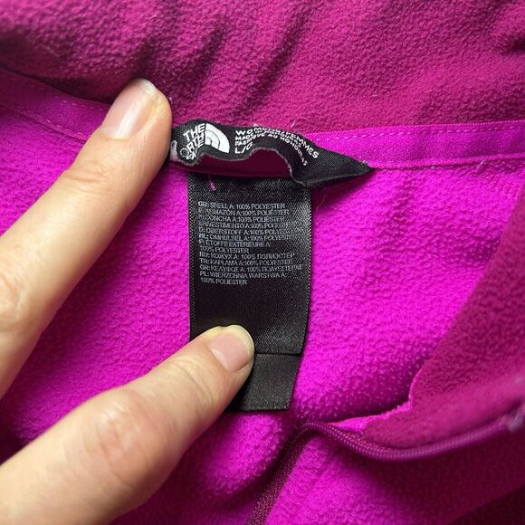 THE NORTH FACE WOMENS SWEATER Large PINK PULLOVER FLEECE 1/4 ZIP - Picture 5 of 7